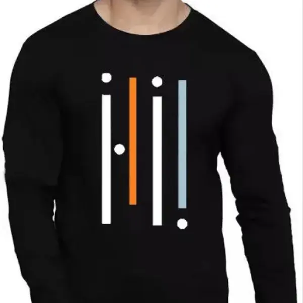 Solid Men Printed Round Neck T-Shirt FULL BLACK AVENGER