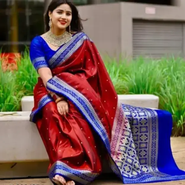  Opulent Banarasi Satin Saree