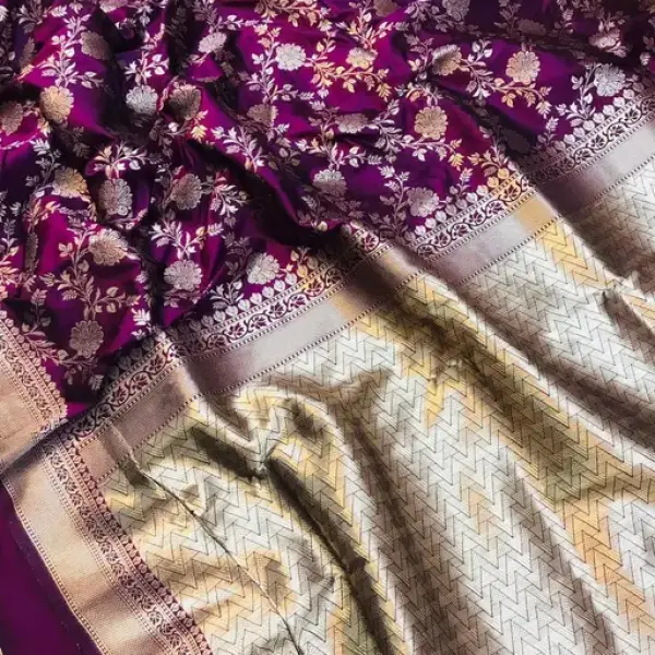  Embellished Jacquard Designer Banarasi silk Saree