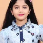 Trendy frocks for girls Blue and White