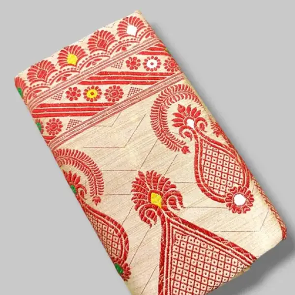  Traditional Assamese Art Muga Silk Fancy Mekhala Handloom Woven
