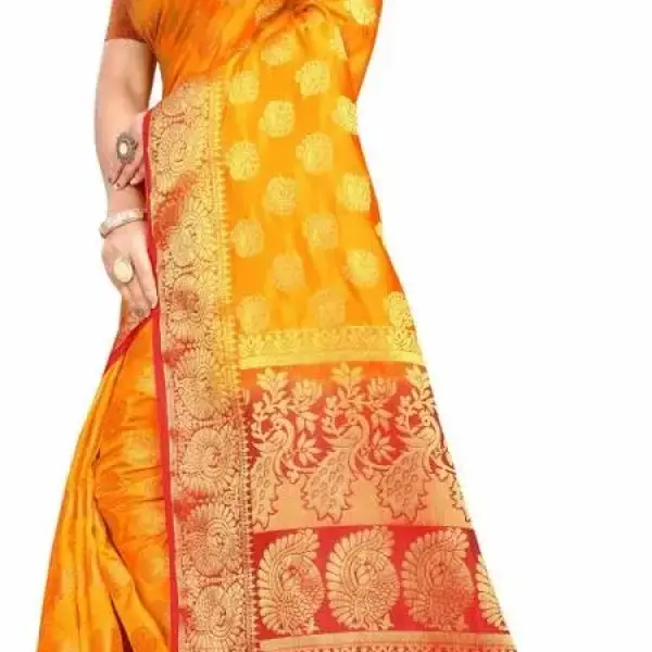 Women's cotton silk multicolour Saree