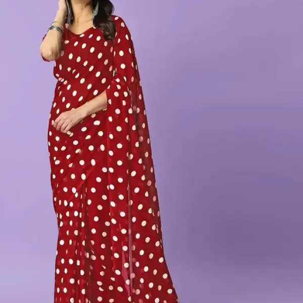  Printed Daily Wear Georgette Saree