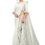 Ami White Rasal Saree