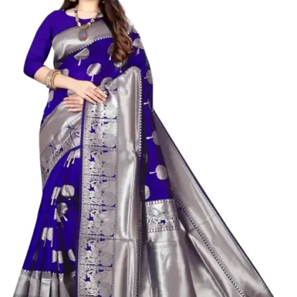  Banarasi Kanjivaram Woven Jacquard Silk Saree