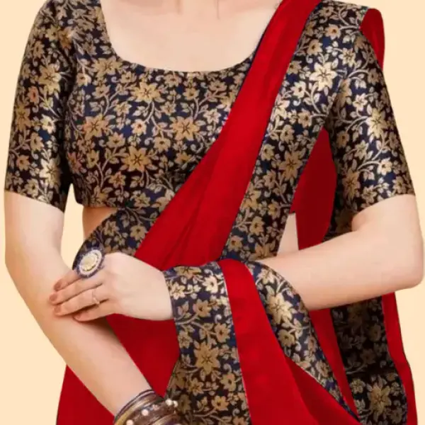  NEW JACQUARD LACE BORDER SAREE