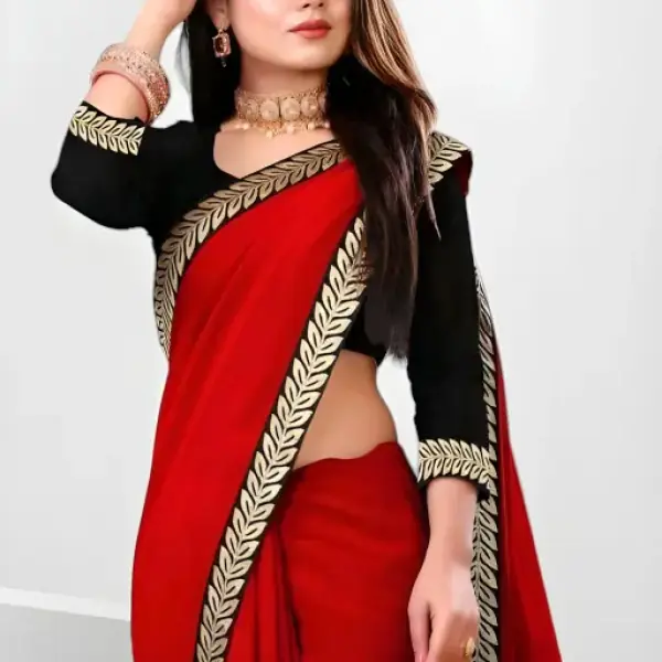 Party Wear Chiffon Saree