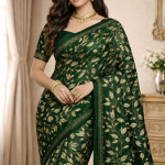 Georgette Printed Sarees for Women with Blouse Piece