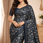 Georgette Printed Sarees for Women with Blouse Piece