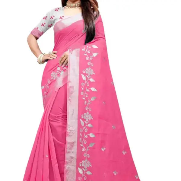  Chanderi Cotton Zari Work Saree