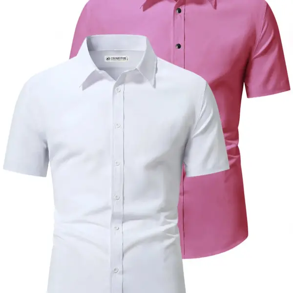 Slim Fit Solids Half Sleeves Men's Casual Shirt