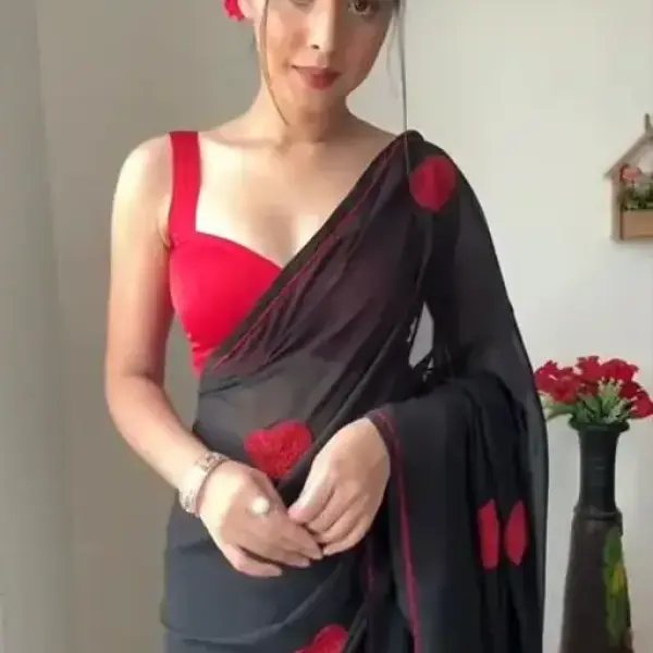 HEART DESIGN GEORGETTE SAREE