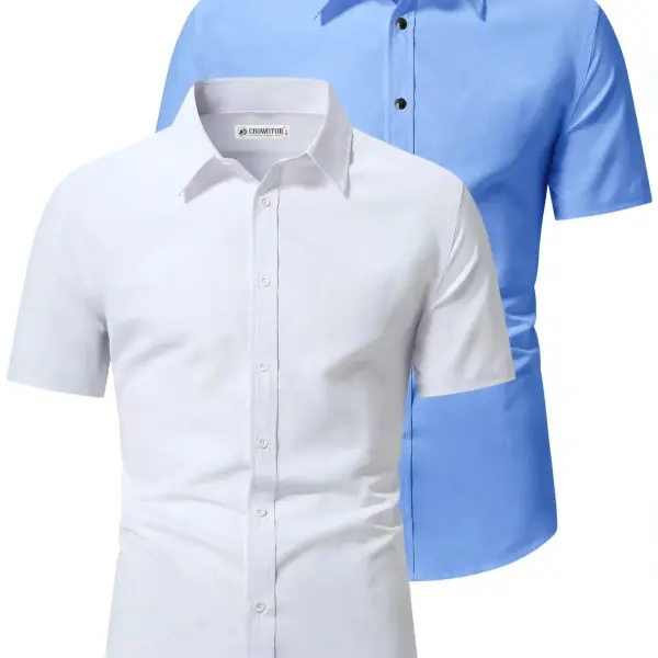 Slim Fit Solids Half Sleeves Men's Casual Shirt