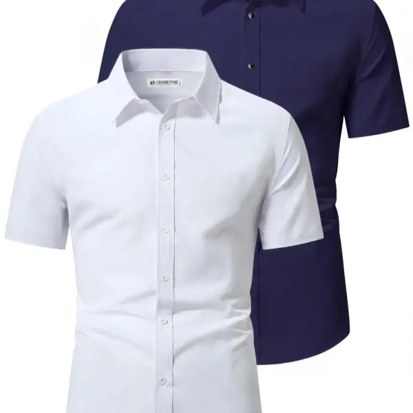 Slim Fit Solids Half Sleeves Men's Casual Shirt
