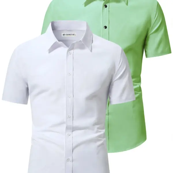 Slim Fit Solids Half Sleeves Men's Casual Shirt