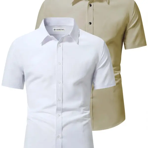 Slim Fit Solids Half Sleeves Men's Casual Shirt