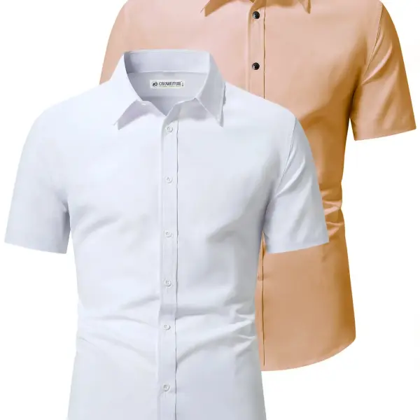 Slim Fit Solids Half Sleeves Men's Casual Shirt