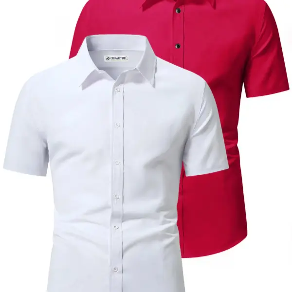 Slim Fit Solids Half Sleeves Men's Casual Shirt
