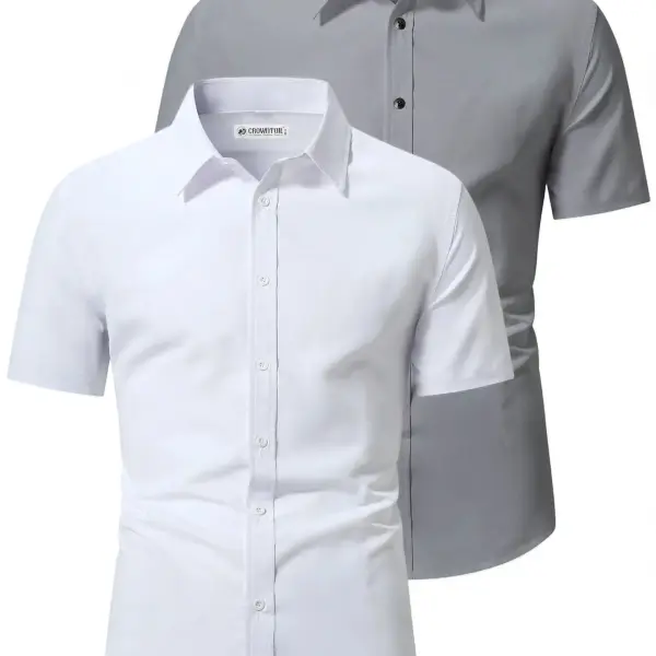 Slim Fit Solids Half Sleeves Men's Casual Shirt