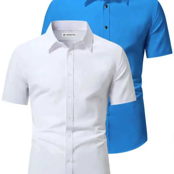 Slim Fit Solids Half Sleeves Men's Casual Shirt