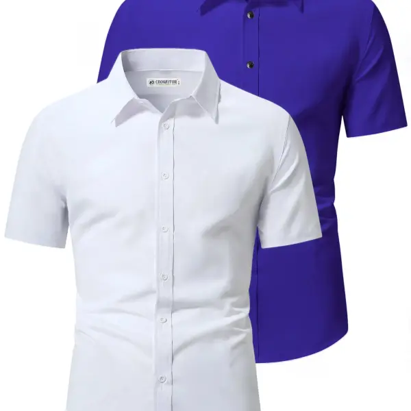 Slim Fit Solids Half Sleeves Men's Casual Shirt