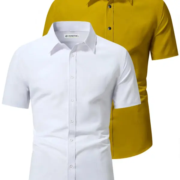 Slim Fit Solids Half Sleeves Men's Casual Shirt