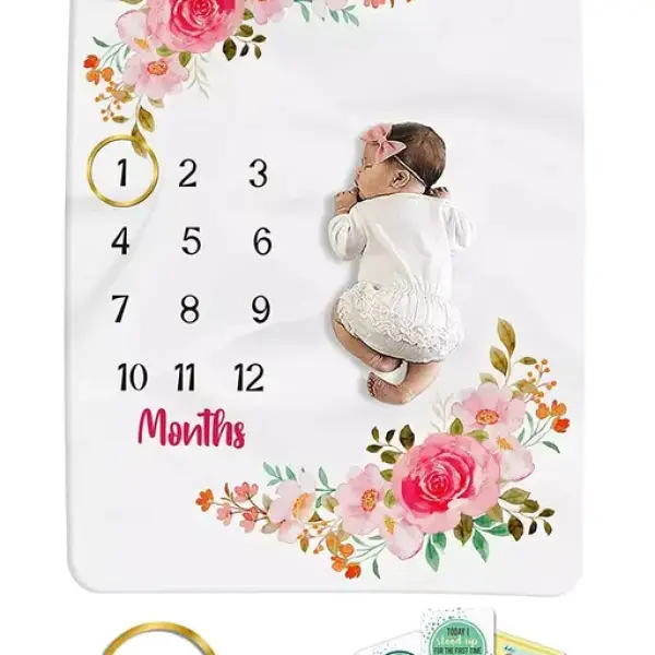 Baby Monthly Milestone Blanket | 1 to 12 Months |