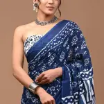 Jaipuri Hand Block Printed Daily Wear Soft Cotton Mulmul Saree
