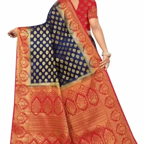 Women's cotton silk multicolour Saree