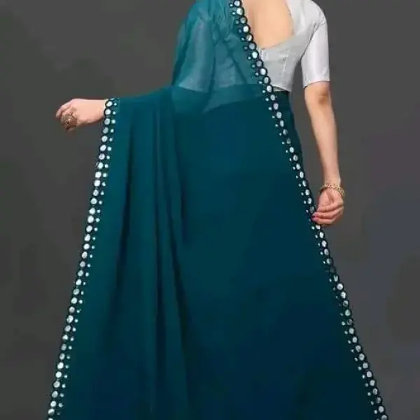  NEW FENCY GEORGETTE CUT WORK SAREE