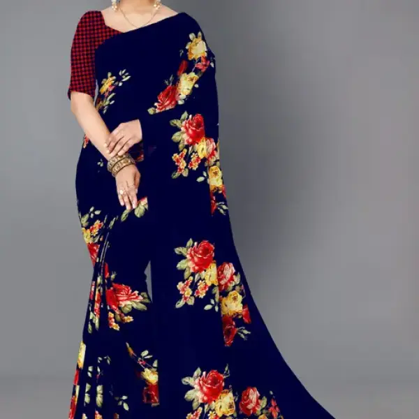  Dhyani Fashion Daily Wear georgette Saree