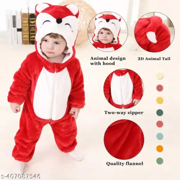 Kids romper jumpsuit panda style onesie diaper changing technique for baby boys and baby girls Red