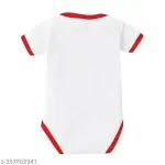 My 1st Eid Printed Cotton Red and White Romper for Baby Boys & Girls