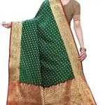  Banarasi Silk Green Jacquard Saree