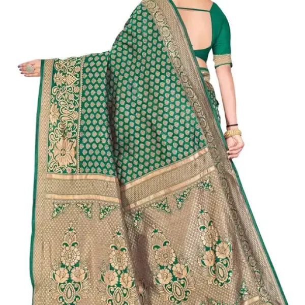 Woman Banarasi Silk Blend Fancy Jacquard diya saree