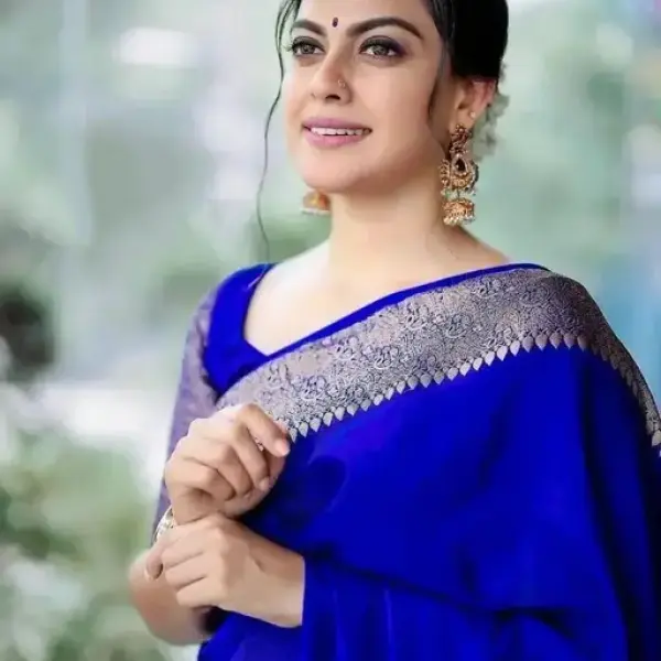  Royal blue Banarasi Soft Semi Silk Saree