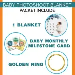 Baby Monthly Milestone Blanket | 1 to 12 Months |