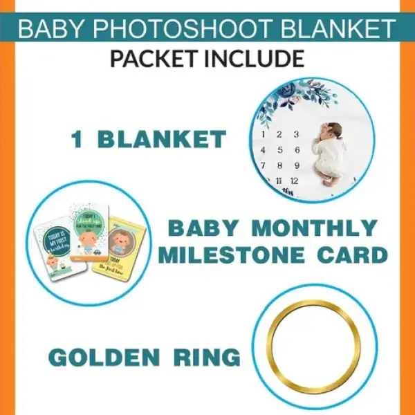 Baby Monthly Milestone Blanket | 1 to 12 Months |