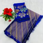   Magic Women's Brasso Foil work Saree