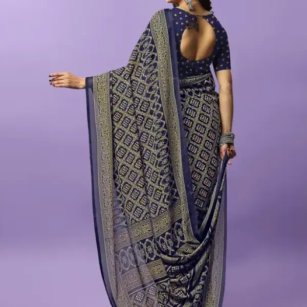  Printed Daily Wear Georgette Saree