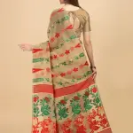  Cotton Linen Dhakai Jamdani Woven Designer Saree