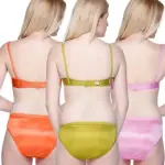 Women Solid Lingerie Set