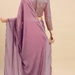 Trendy satin silk fabric saree