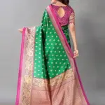 art silk Green Lace Border Saree