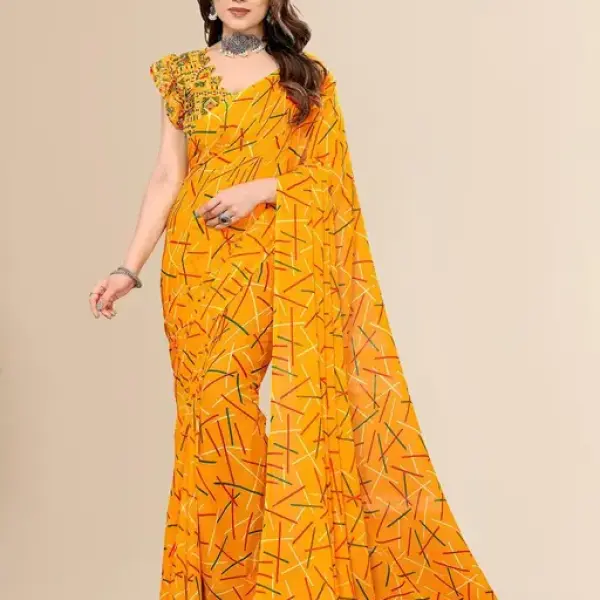 Festive Wear Printed Georgette Saree
