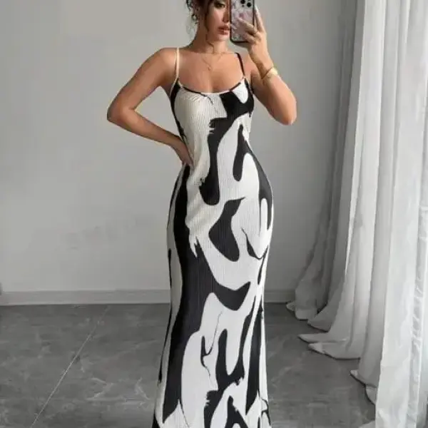 Graphic Print Cami Dress