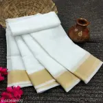  White Traditional Cotton Saree