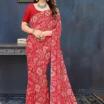  Chanderi silk saree with separate blouse
