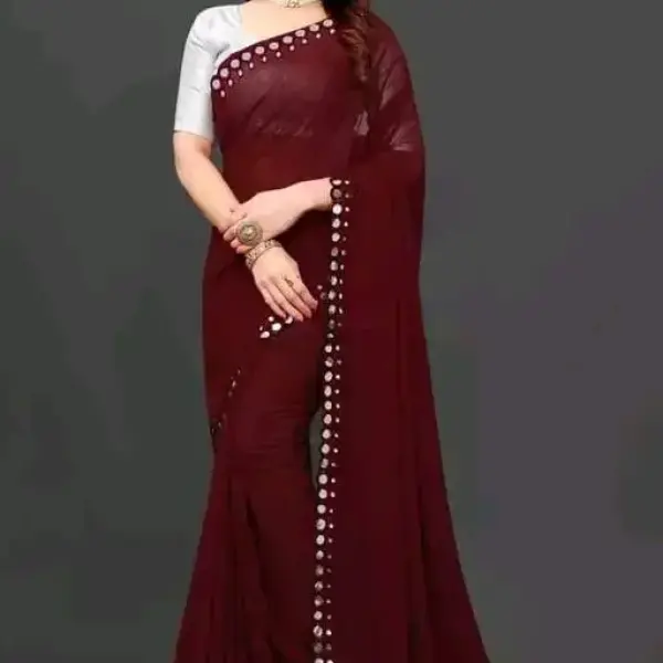  NEW FENCY GEORGETTE CUT WORK SAREE
