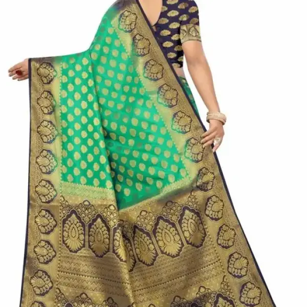 Women's cotton silk multicolour Saree